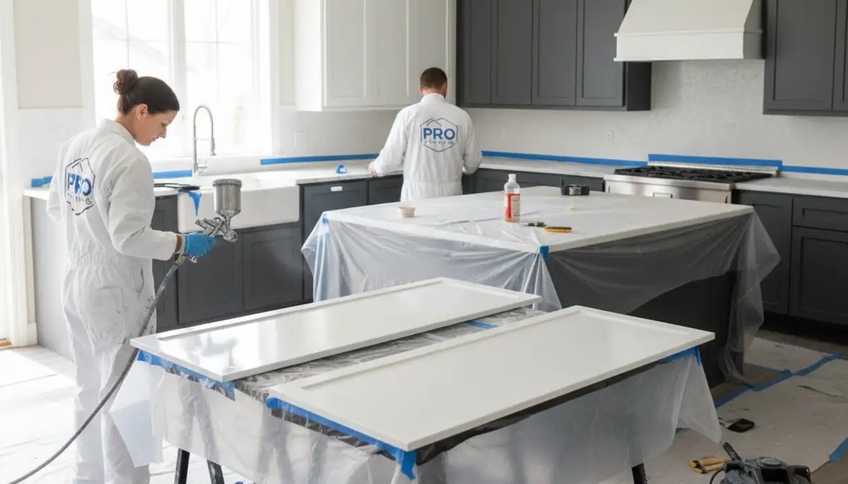 Expert kitchen cabinet painting in Providence RI with durable finishes for long-lasting results