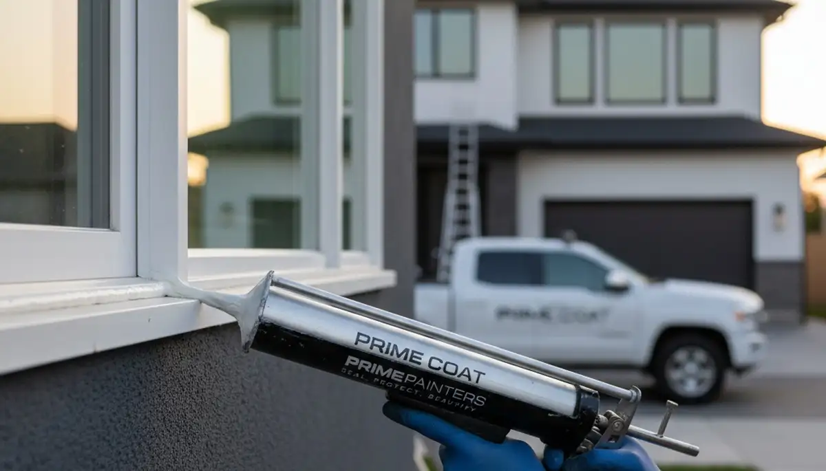 Professional caulking and sealing on a home exterior in Providence, RI for moisture protection
