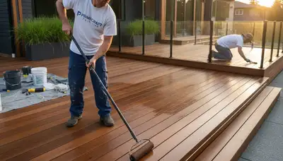 Professional deck staining and refinishing in Providence, RI by expert house painters