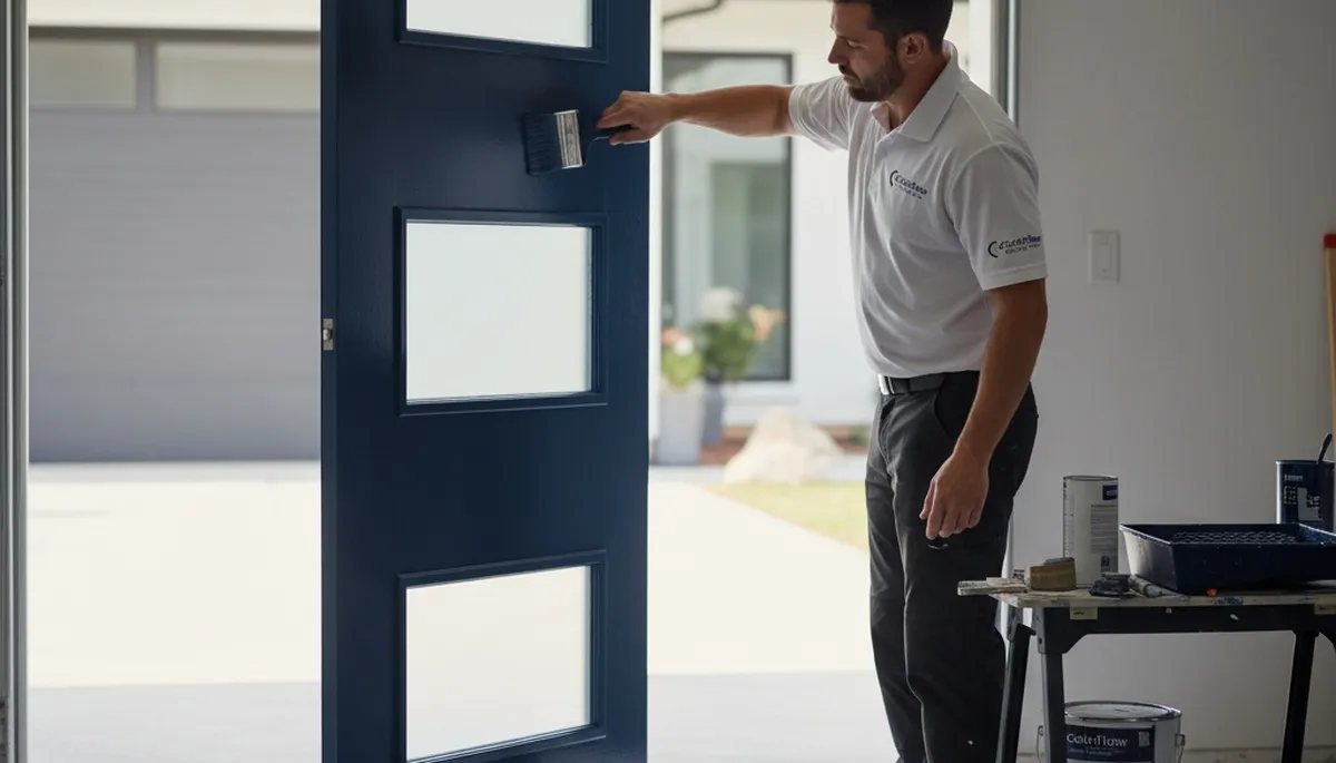 Professional door painting service in Providence RI enhancing curb appeal and weather protection
