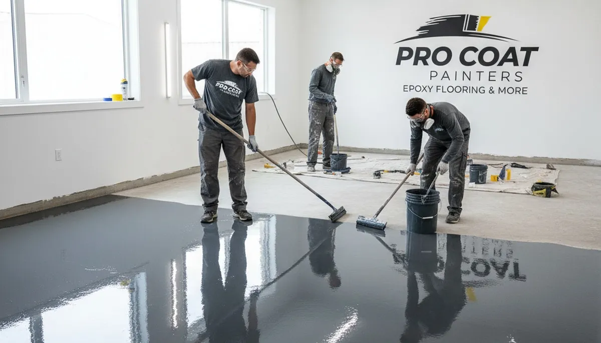 Epoxy floor coating in Providence RI for garage and basement floors by local painting professionals