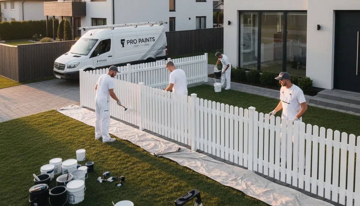 Professional fence painting service in Providence RI with durable weather-resistant finishes