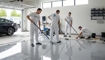 Professional epoxy garage floor coating in Providence RI by expert house painters