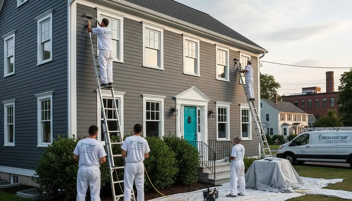 Professional house painters providing exterior home painting in Providence, RI