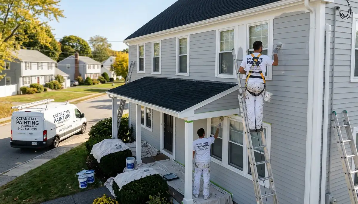 Professional house painters providing residential exterior painting in Providence, RI