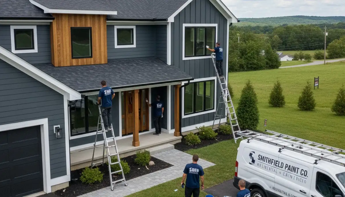 Professional house painters in Providence RI providing expert residential exterior painting services