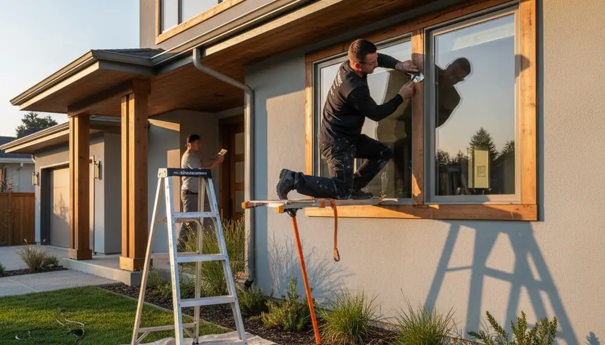 Professional wood rot repair on residential siding in Providence, RI by expert house painters